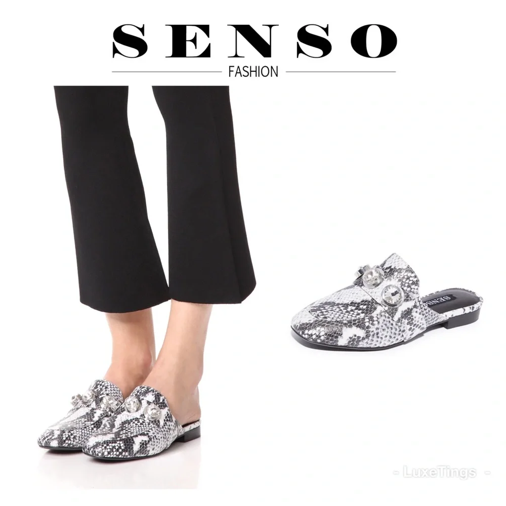🆕{SENSO}RioII Snake Emboss Diamond Mule - Picture 9 of 10